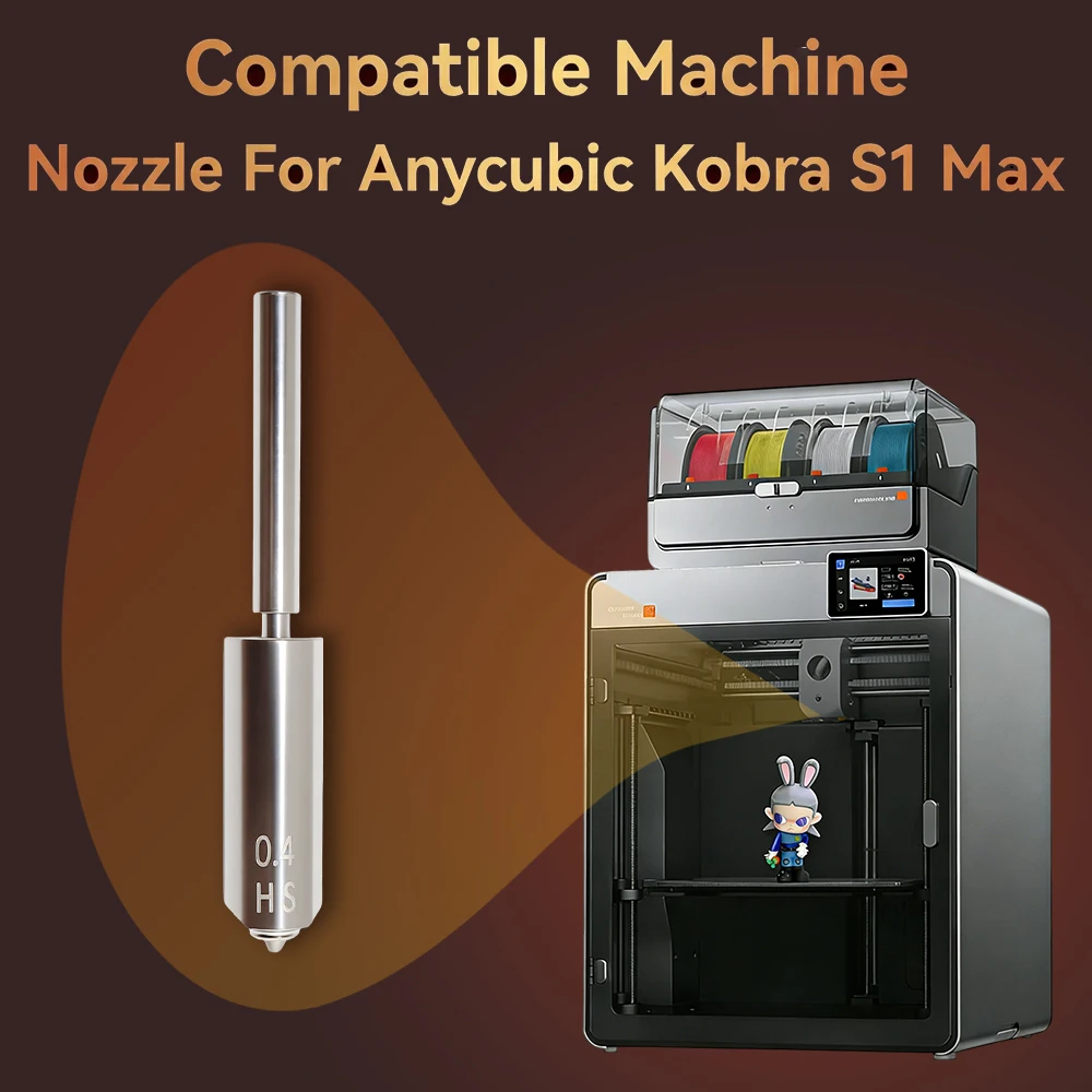 Upgrade Bimetall-Hotend für Anycubic S1 Max Düsen-Druckkopf-Baugruppe 0,25/0,4/0,6/0,8mm für Anycubic Kobra S1 Max 3D-Drucker – Detail 5