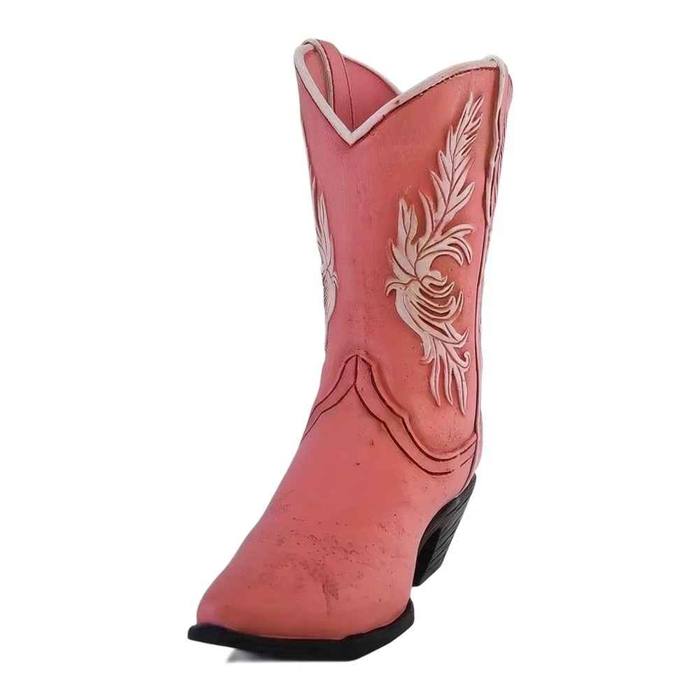 Boot Style Resin Vase for Flowers Pens Brushes or Makeup Tools Designed for Desk Shelf Table or Entryway Decor Use