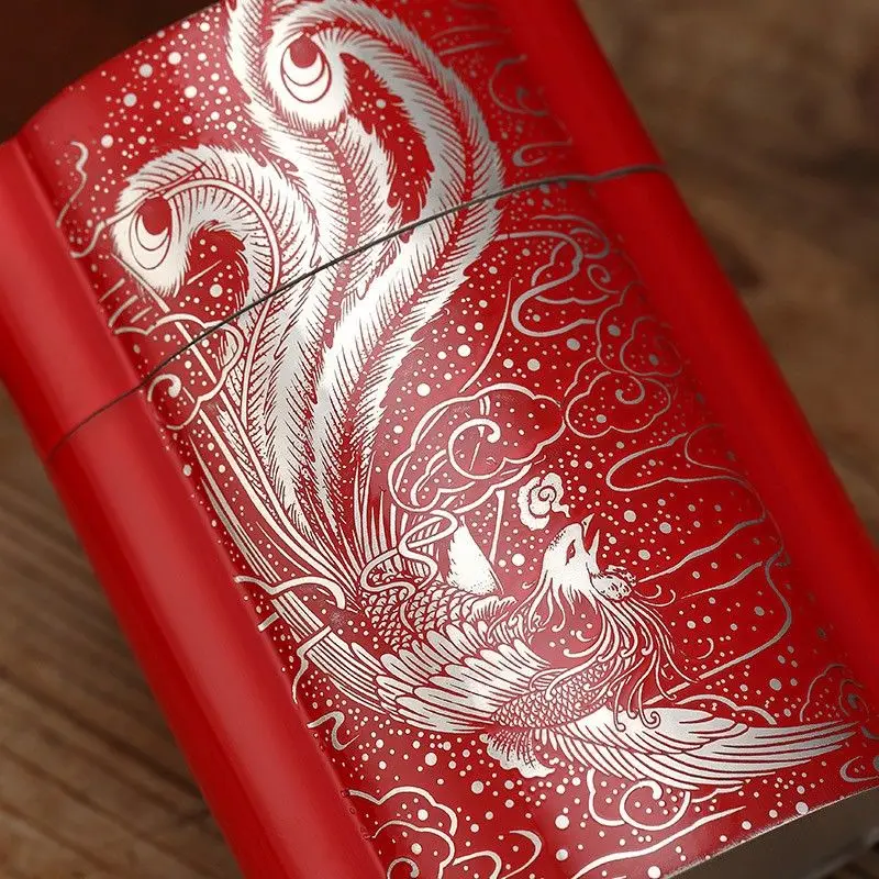 Chinese Dragon and Phoenix Chengxiang Tea Can Size Boutique High-end Sealed Can