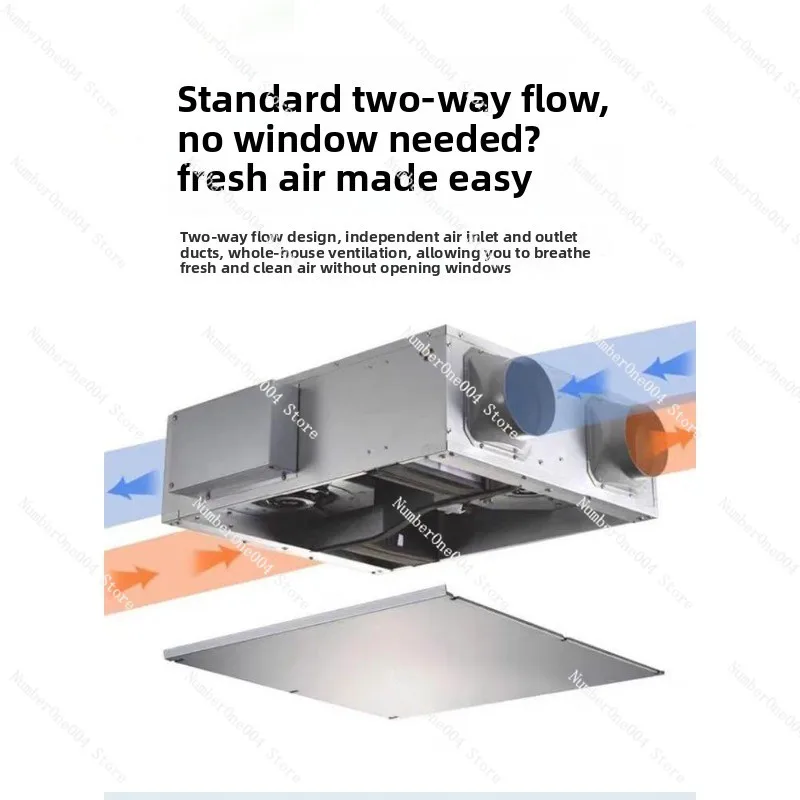 

Two-way Flow Fresh Fan System Household and Commercial Powerful Silent Whole House Air Purification Exhaust Ventilator