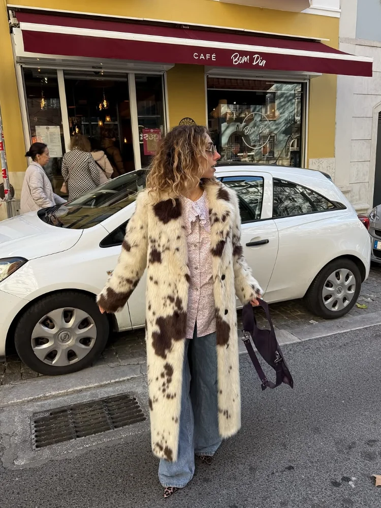 2025 جديد المرأة وهمية رقيق الفراء سترة موضة التلبيب كامل الأكمام الشتاء معطف دافئ شارع العليا عادية اليومية التنقل ملابس خارجية