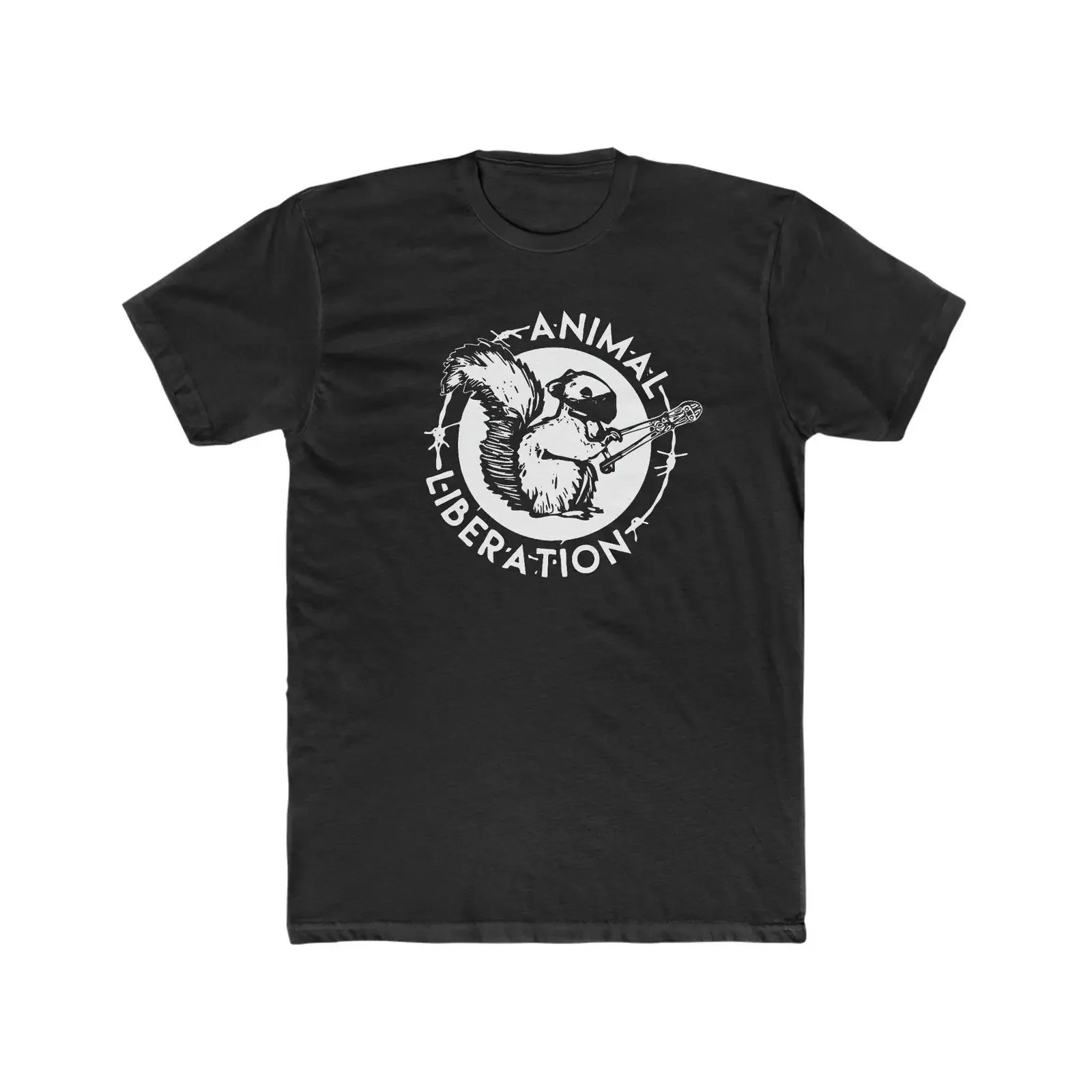 Animal Liberation Squirrel T Shirt Bella Canvas Jersey Cotton vintage Washed Unisex Casual Stretched Versatile streetwear