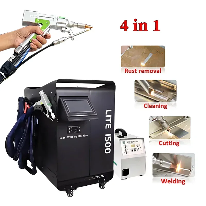 Handheld 4 in 1 Fiber Laser Welding Head Laser Welding Machine 1500W 2000W 3000W For Metal Oxides On Stainless Steel Surfaces