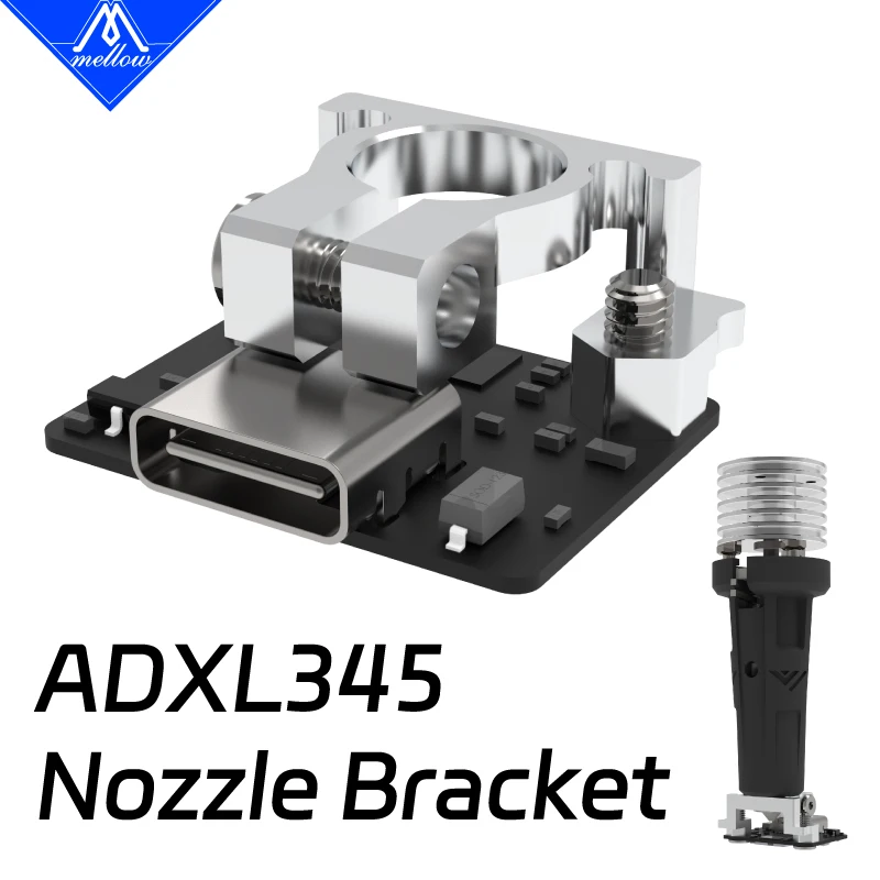 

Mellow Lightweight Aluminum V6 Nozzle Bracket For 3D Printer ADXL345 Accelerometer Optimize 3D Printing Performance