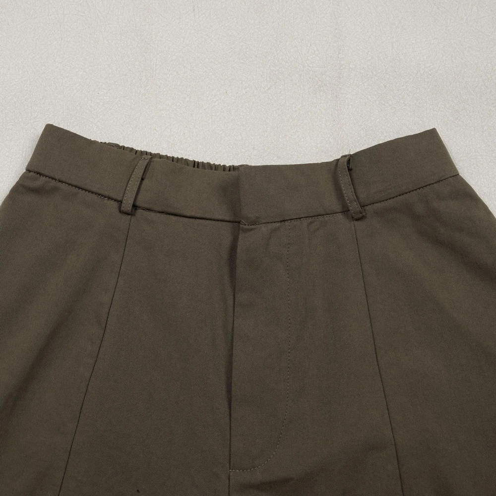 2026 Herbst Damen High-Waist Vertikale Naht Ballonhose Lose Weite Hose mit Knopf- und Reißverschluss Modische Streetwear Pendlerhose – Detail 16