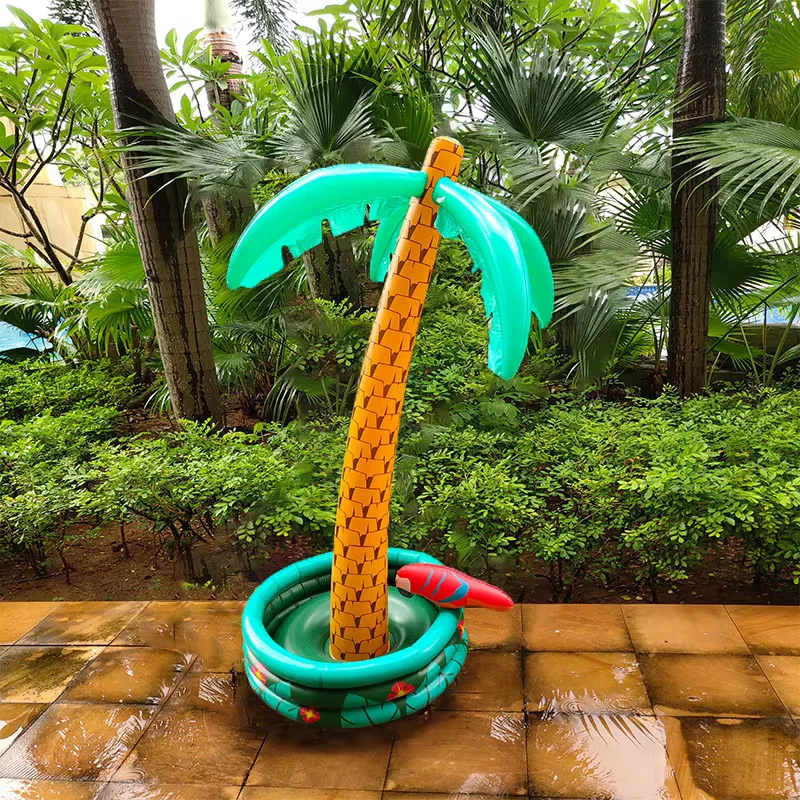 180 ซม.Inflatable Coconut Tree Bar PROP ถังน้ําแข็งพองฮาวาย Series ปาล์มต้นไม้น้ําแข็งเครื่องดื่มบุฟเฟ่ต์ Beach Inflatable ของเล่น