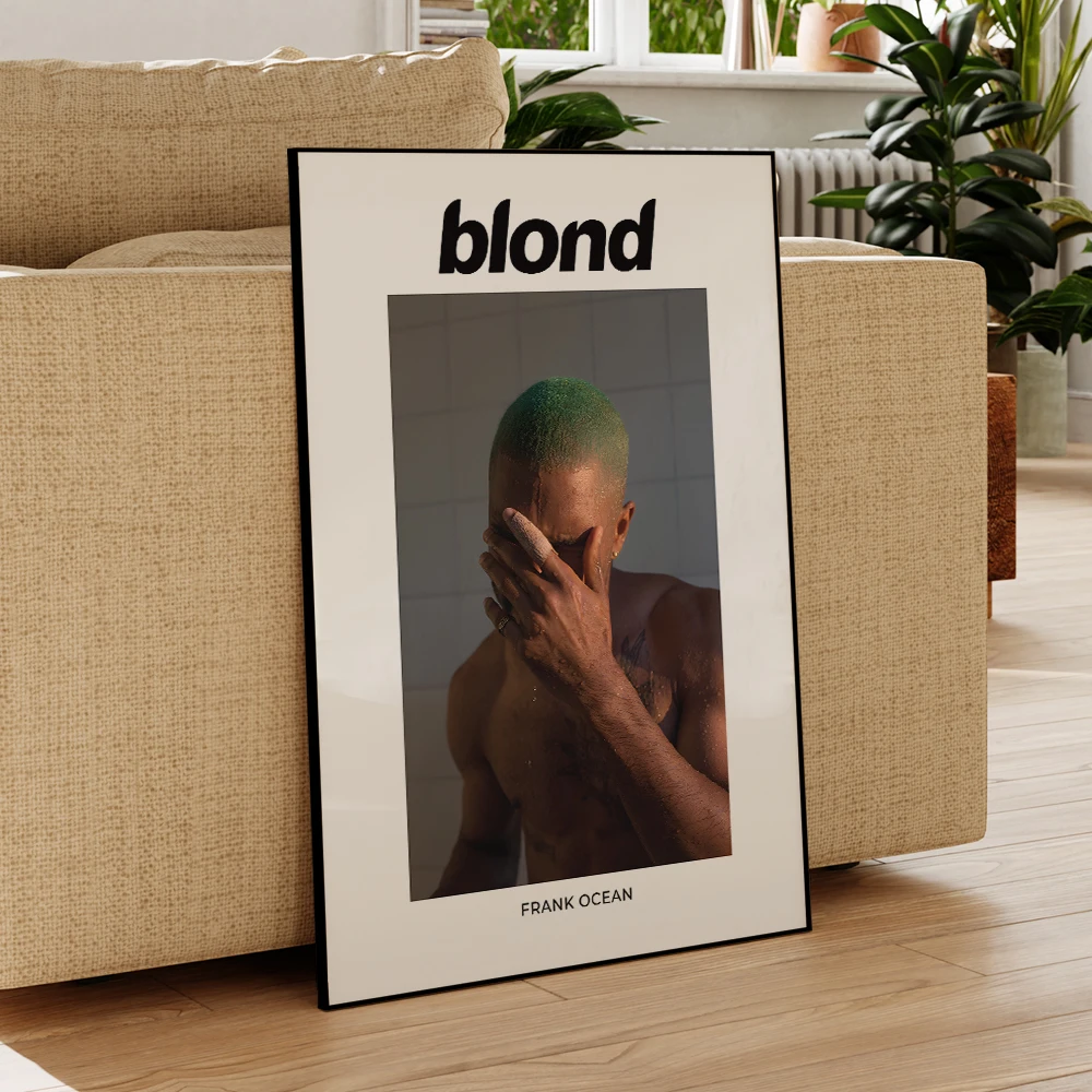 Modern Inspired Music Frank Ocean Album Chic Blonde Wall Art Aluminum Frame Prints Canvas Painting Poster Living Room Home Decor