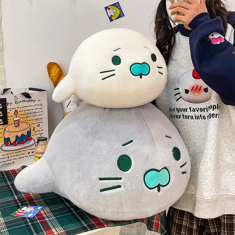 

Cute Plush Seal Doll Stuffed Animal Pillow Toy for Kids Birthday Xmas Gift Soft Children Plushie Decor for Girls Room Home