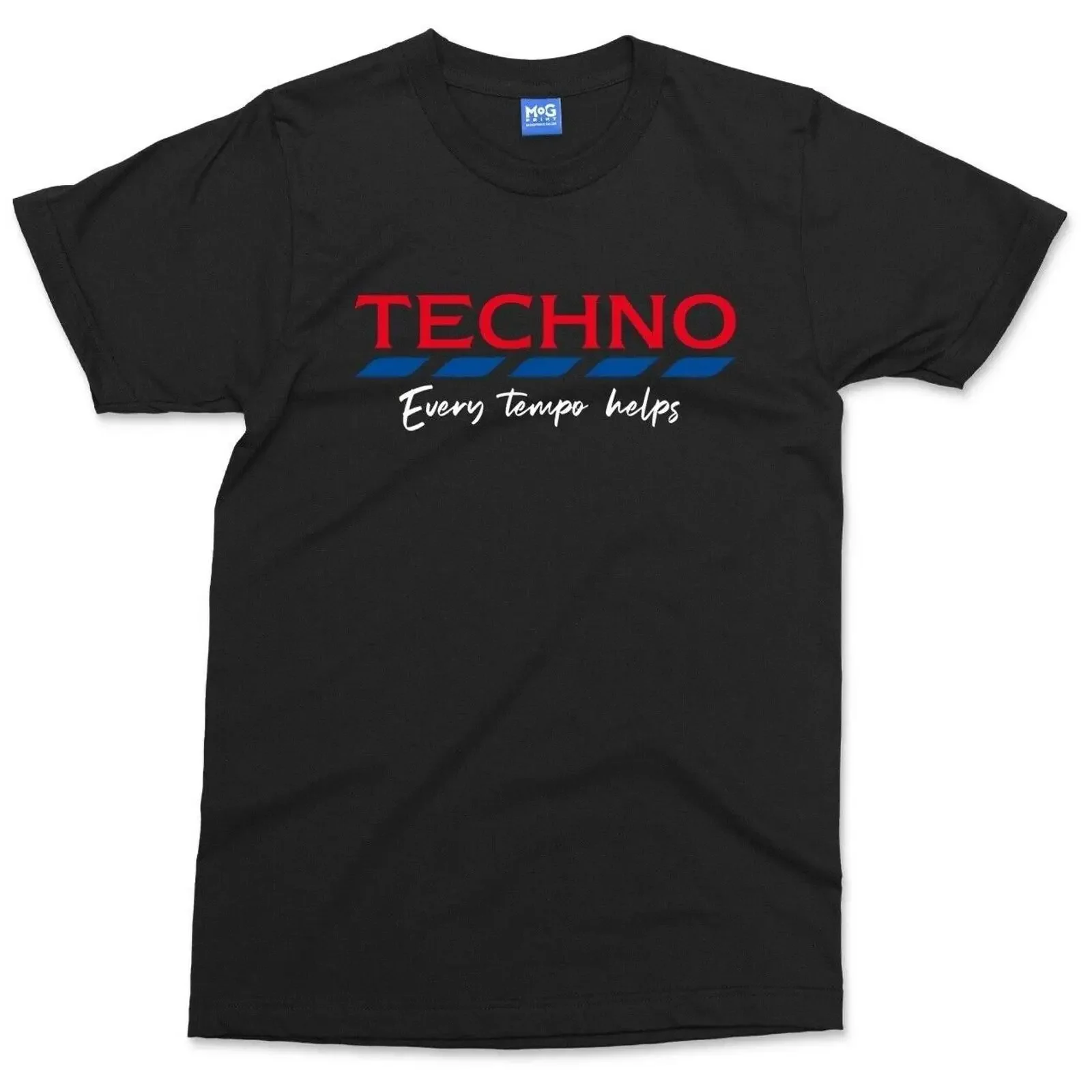 Techno lustiges T Shirt Every Tempo Spruch Musik Festival Rave Tanz Party Kleid vintage Washed homme Stylish Casual Stretched