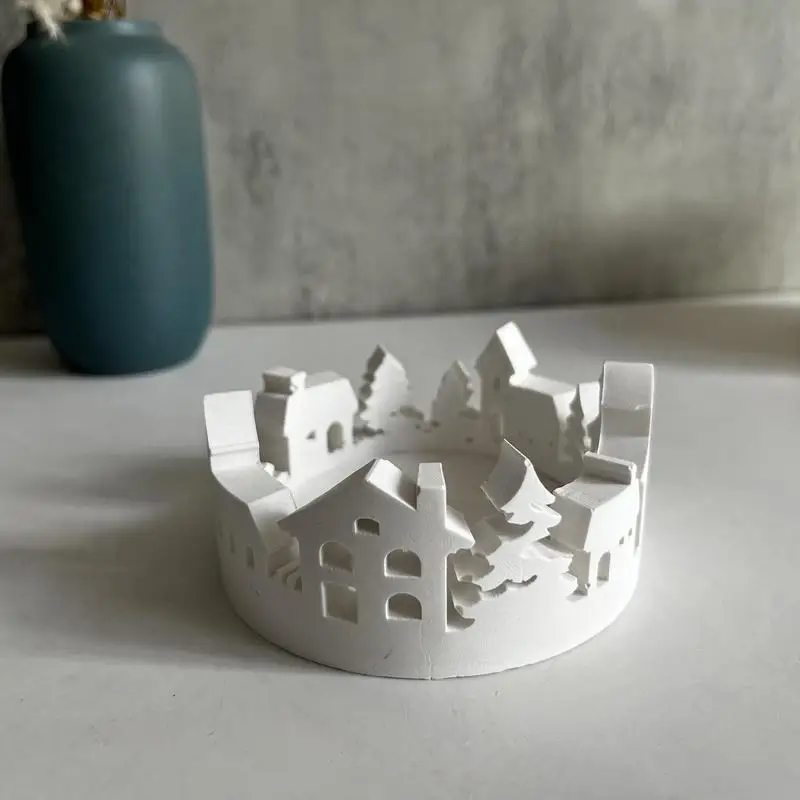 Casa casa molde coaster resina molde design antiaderente moldes de silicone portátil moldes de fundição de resina para família amigos colegas