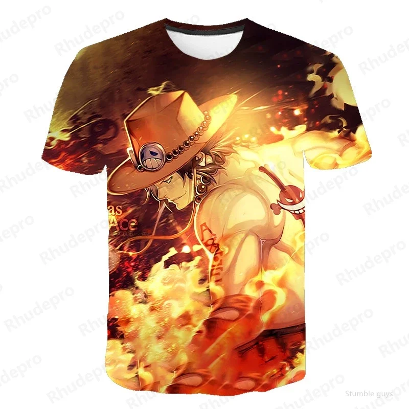 Stilvolles einteiliges T-Shirt für Herren, Luffy, einfacher Aufdruck, Jungenkleidung, Mädchen, kurzärmelig, Herren-Trikot, leichte Oberteile