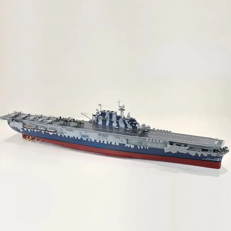 1/200 Remote Control WWII US Navy CV-8 Hornet Aircraft Carrier Model RC Navy Warship Finished Ship Model Gift Collection