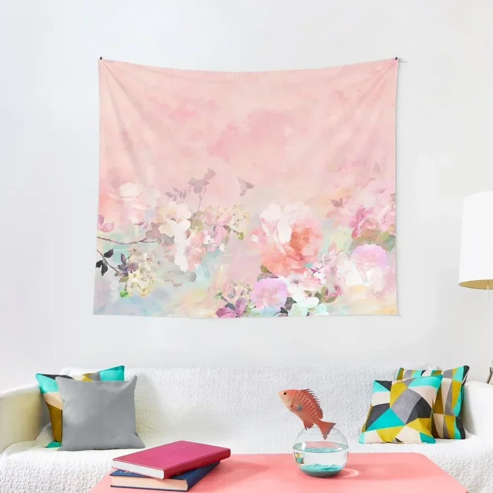 

Pastel blush watercolor ombre floral watercolor Tapestry Wall Hanging Wall Decoration Pictures Room Wall Tapestry