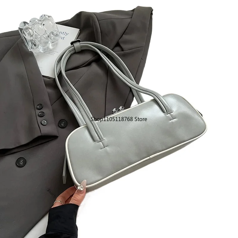 

Retro Square Bags New Exquisite Shoulder Bag High-quality Pu Leather Underarm Bag Versatile Solid Color