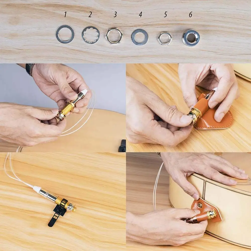 JOYO-pastilla de guitarra serie GGP-03 2 en 1, micrófono piezoeléctrico de contacto para guitarra acústica, violín, accesorios de Banjo