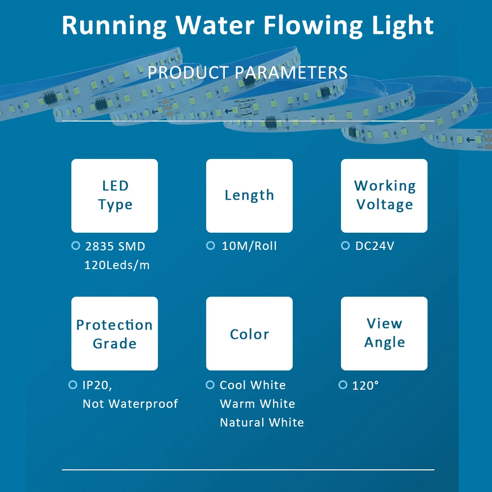 10M 15M Running Water Flowing LED Strip DC24V WS2811 Chasing Horse Race Light Touch Panel 2835 Wireless Control Warm Cool White