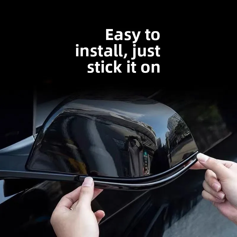 For Tesla Model 3 Y YL Juniper Highland 2025-2020 2026 ABS Rearview Mirror Anti-collision Strips Trim Anti-scratch Sticker Cover