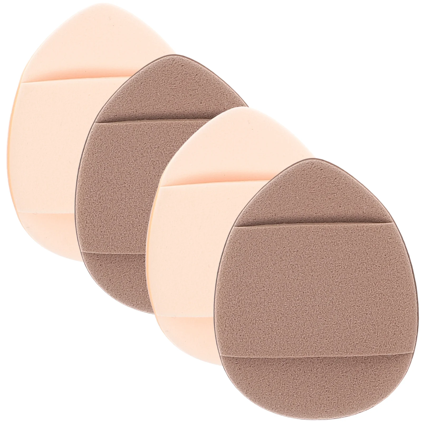 พัฟแต่งหน้าแบบสามเหลี่ยมขนาดเล็ก 4 ชิ้น พร้อมสายคล้องนิ้ว น่ารัก สำหรับคอนซีลเลอร์ รองพื้น และแป้งพัฟ