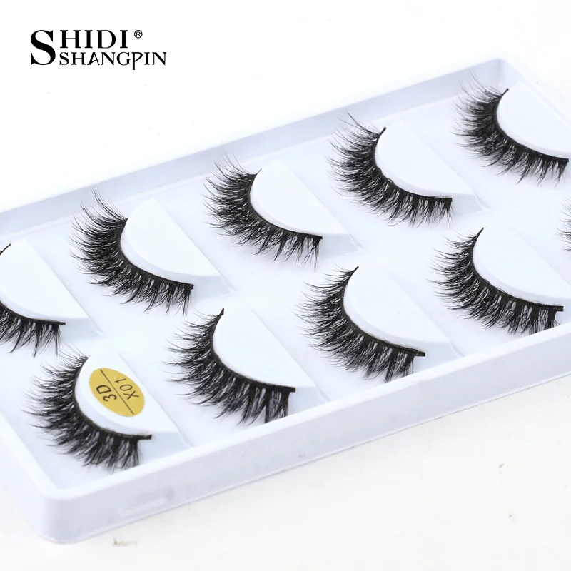 2/100 caixas 5 pares x estilos cílios naturais atacado lote em massa falso vison cílios postiços volume fofo cílios cilios maquiagem