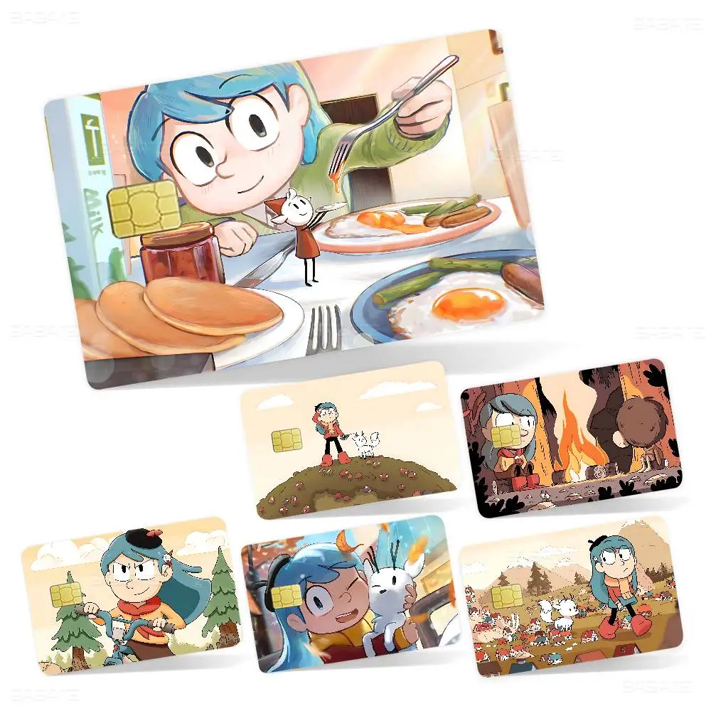 H-Hilda Cartoon Girl Anime Young Creidt Card Debit Card Sticker Film Case Front Tape for Small Big Chip No Chip