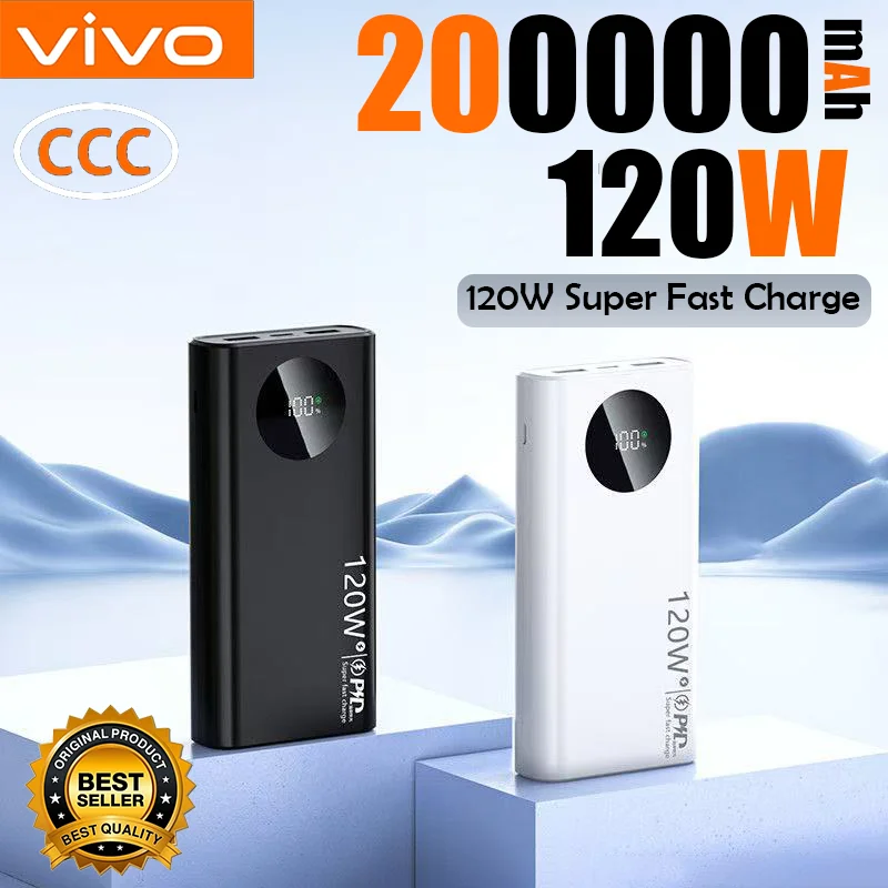 VIVO 50000mAh Power Bank 120W Fast Charging CCC Certification High Capacity Portable External Battery Charger For iPhone Xiaomi