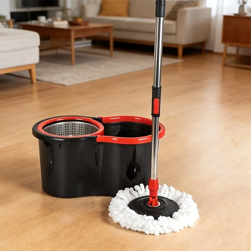 Twisting Rotating Mop Round Spin Mop Set With Bucket Quick Dry Wash Mop Lantai Mop Spinner Cleaning Tools Spin Mop