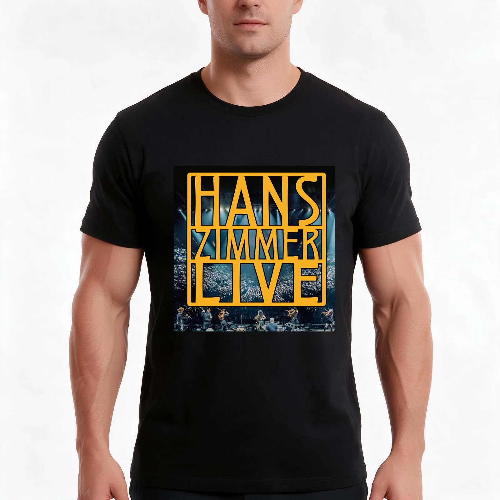 hanz zimmer tour 2023 live T-Shirt, Summer Casual Cotton Tee, Oversized Streetwear Tops, Vintage Graphic Print, Unisex Men Women