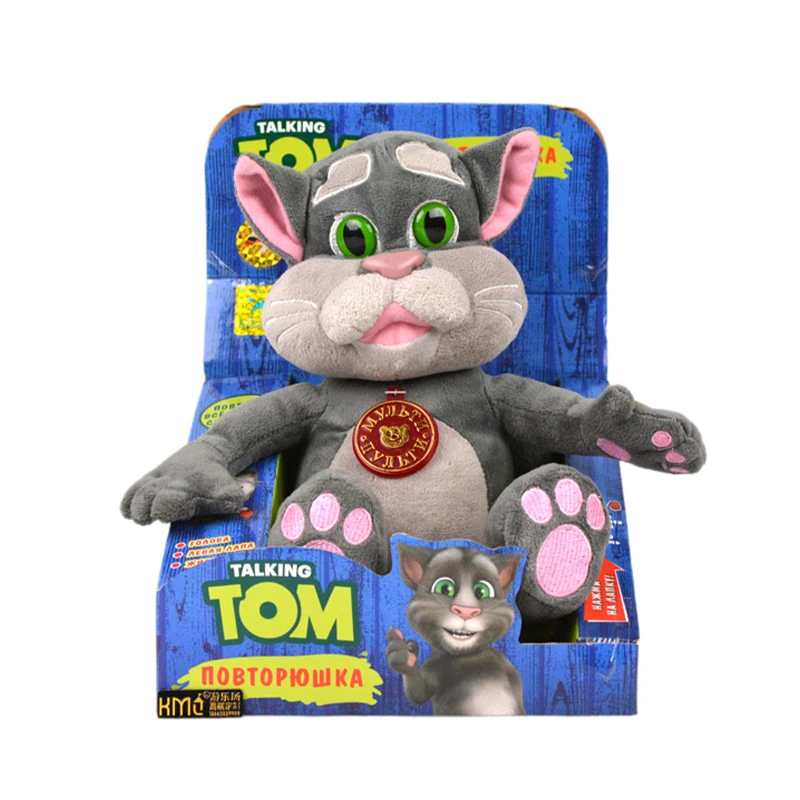 Talking TOM Talk Back Cat Electronic Interactive Soft Plush Toys Talking Pet Cat Toys Fun Interactive Toys Kids Birthday Gifts