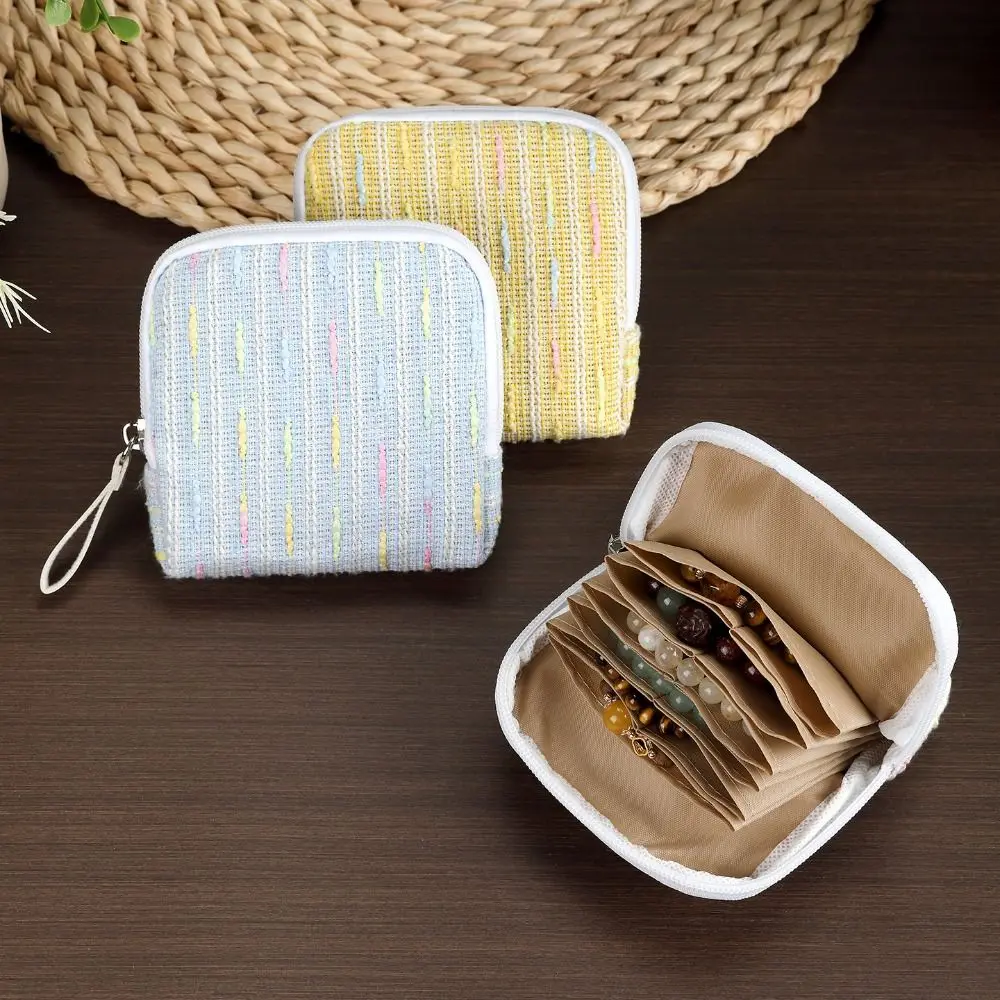 

Multi-Layer Jewelry Display Bag Holder Portable Bracelet Protective Bag Rings Necklace Bangle Jewelry Organizer Travel Use