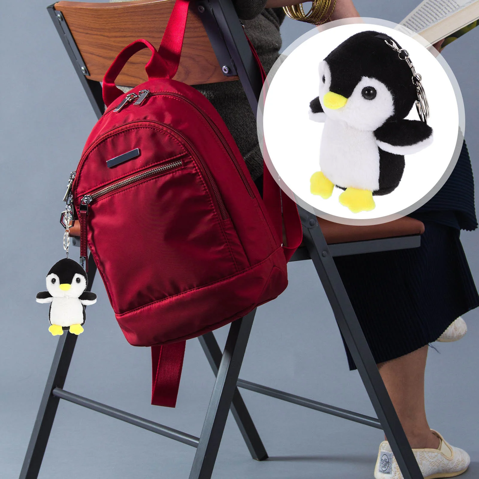 of The Lid Penguin Pendant Key Chain Cute Keychain Aesthetic Ornament Cartoon Keyrings Backpack Chains Keychains