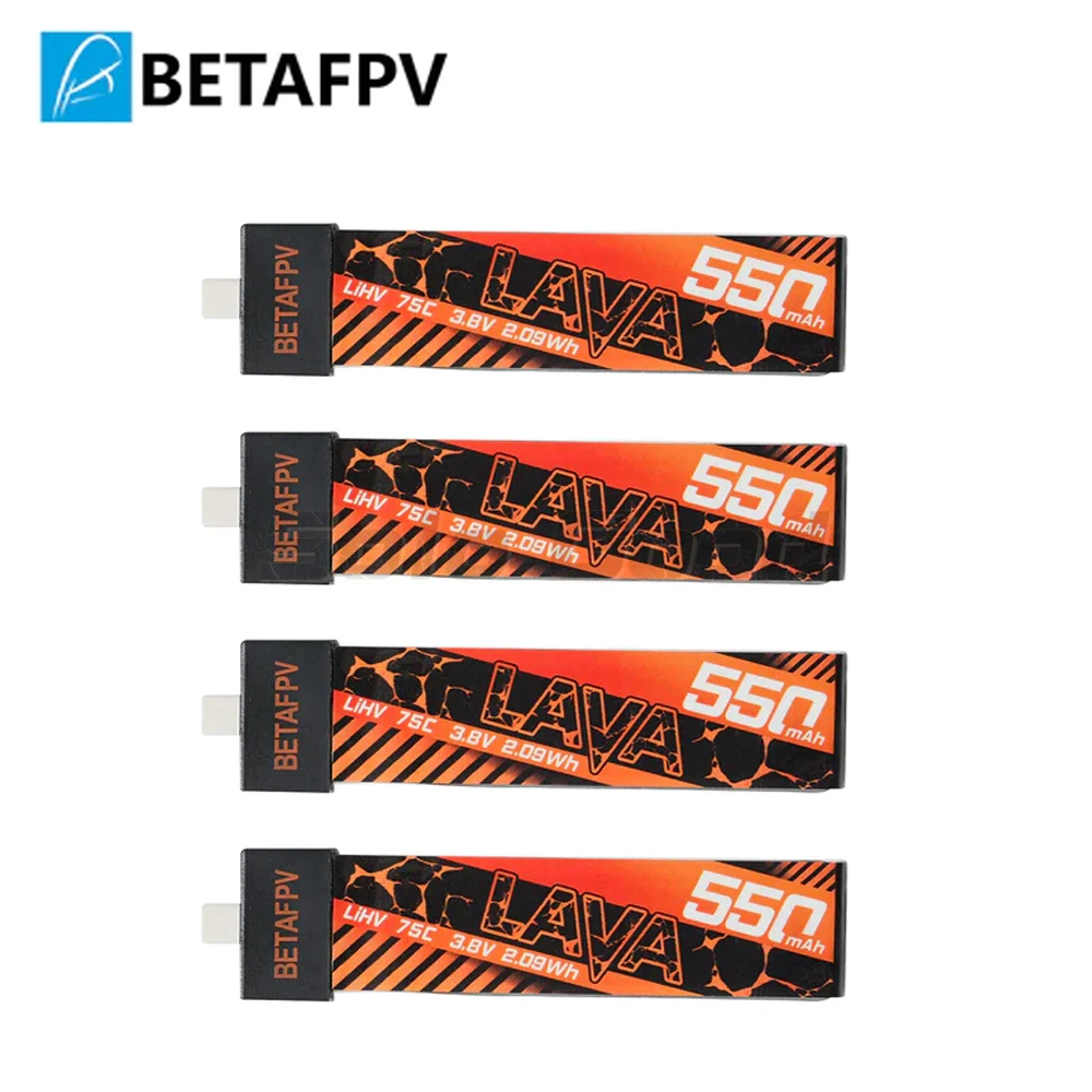 BETAFPV RC Battery LAVA 1S 550mAh 75C Battery BT2.0 BETAFPV FPV Kit Racing Drone Original FPV Lipo BT2.0 Connector