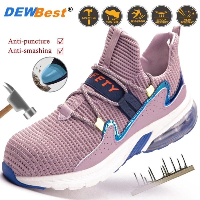 Men Safety Work Laces Steel Toe Puncture Resistant Boots Indestructible Shoes Lightweight Breathable Sneakers Outlet