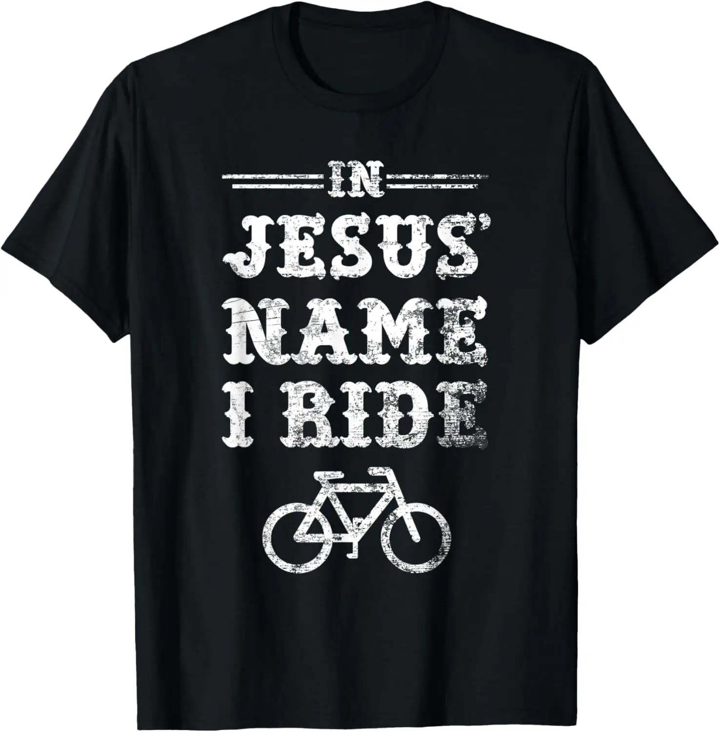 

Fashion style - In Jesus' Name I Ride, Christian Biking Graphic T-Shirt
