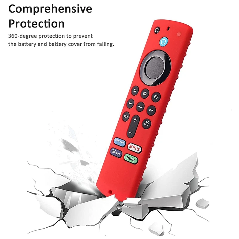 For Fire TV Stick 3Rd Generation Voice Remote Control Silicone Case Light Weight Non-Slip Shockproof With Strap
