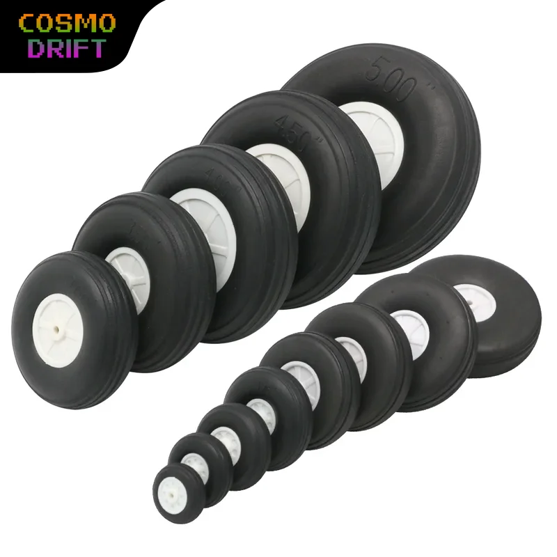 RC飛行機固定翼モデル用PUゴムフォームホイール1～5インチ耐久性のあるシミュレーション着陸装置タイヤ、ホビー航空機用