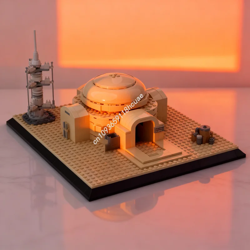 

456 шт. MOC Luke S Home Tatooine Homestead Модель игрушки Строительные блоки Рождественский подарок Строительство DIY Идея Кирпич День рождения