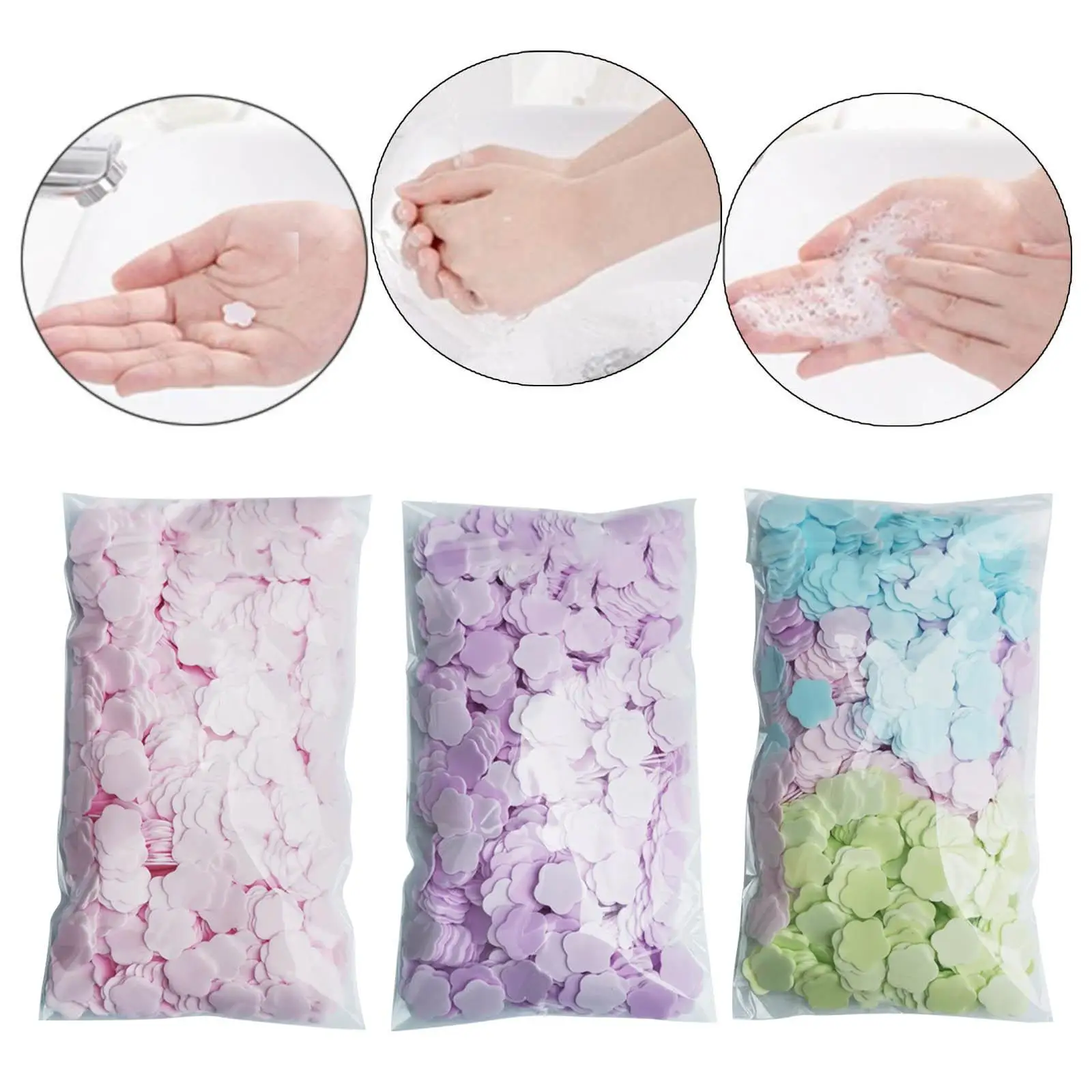 1000x Small Soap Paper Hand Washing Cleansers for Outdoor Activities Camping