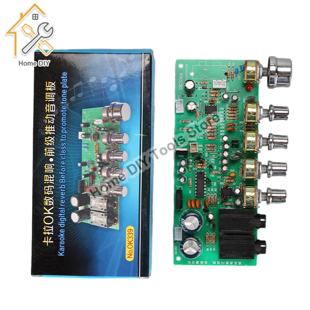 

PT2399 Reverberation Board Front Board Low Noise Amplifier Board Front Panel Tuning Board Dual AC12-15V