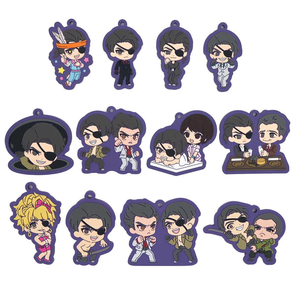 YAKUZA Anime juego Goro Majima lindo llavero de goma adorno juguetes colección regalo