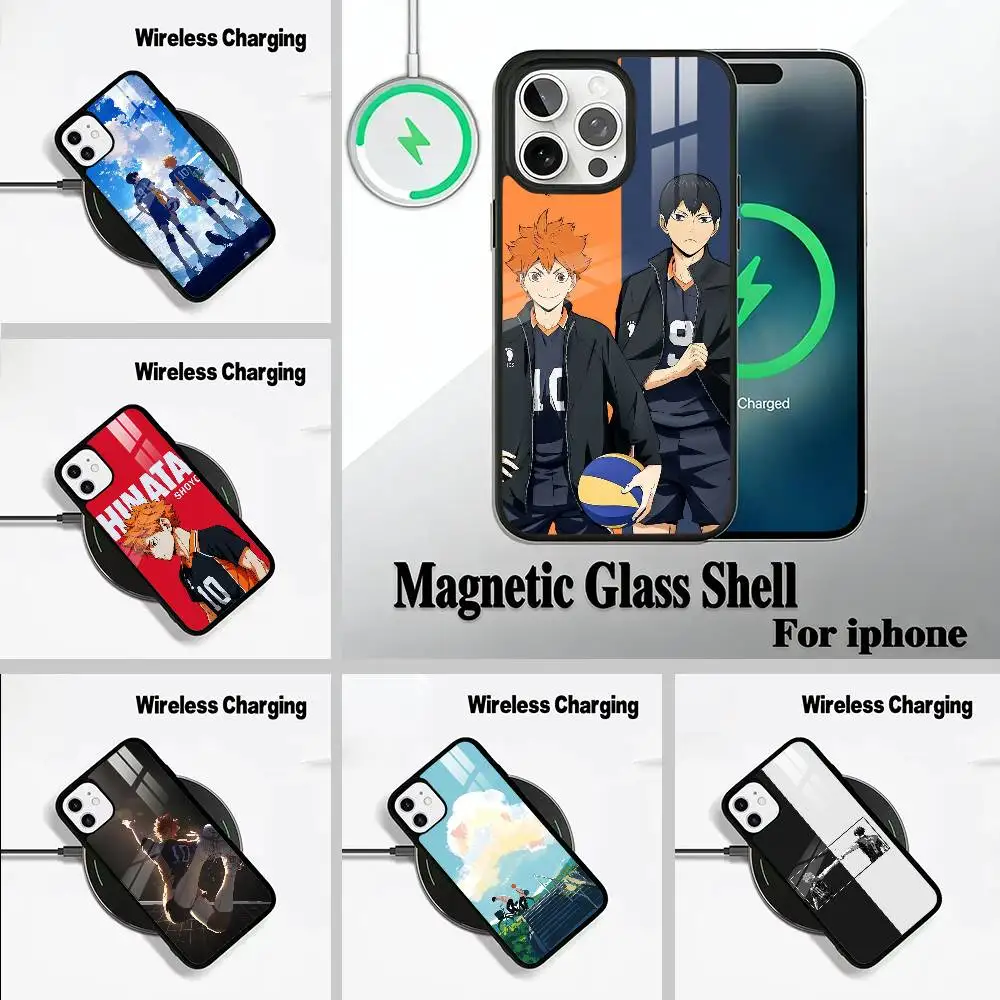 

Shonen anime-H-Haikyu Phone Case For IPhone17 16 15 14 13 12 11 Pro Max 16/15/14Plus Wireless Charger Cover Funda