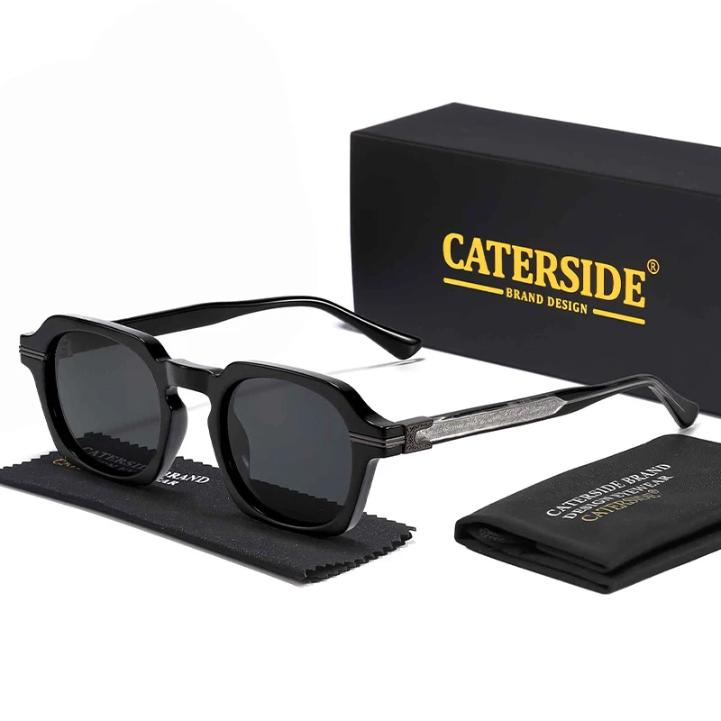 CATERSIDE Vintage Punk Herren-Sonnenbrille, Markendesign, Sonnenbrille mit kleinem Rahmen, Party, Reisen, modische Brille, Geschenk, ideale Wahl – Detail 9