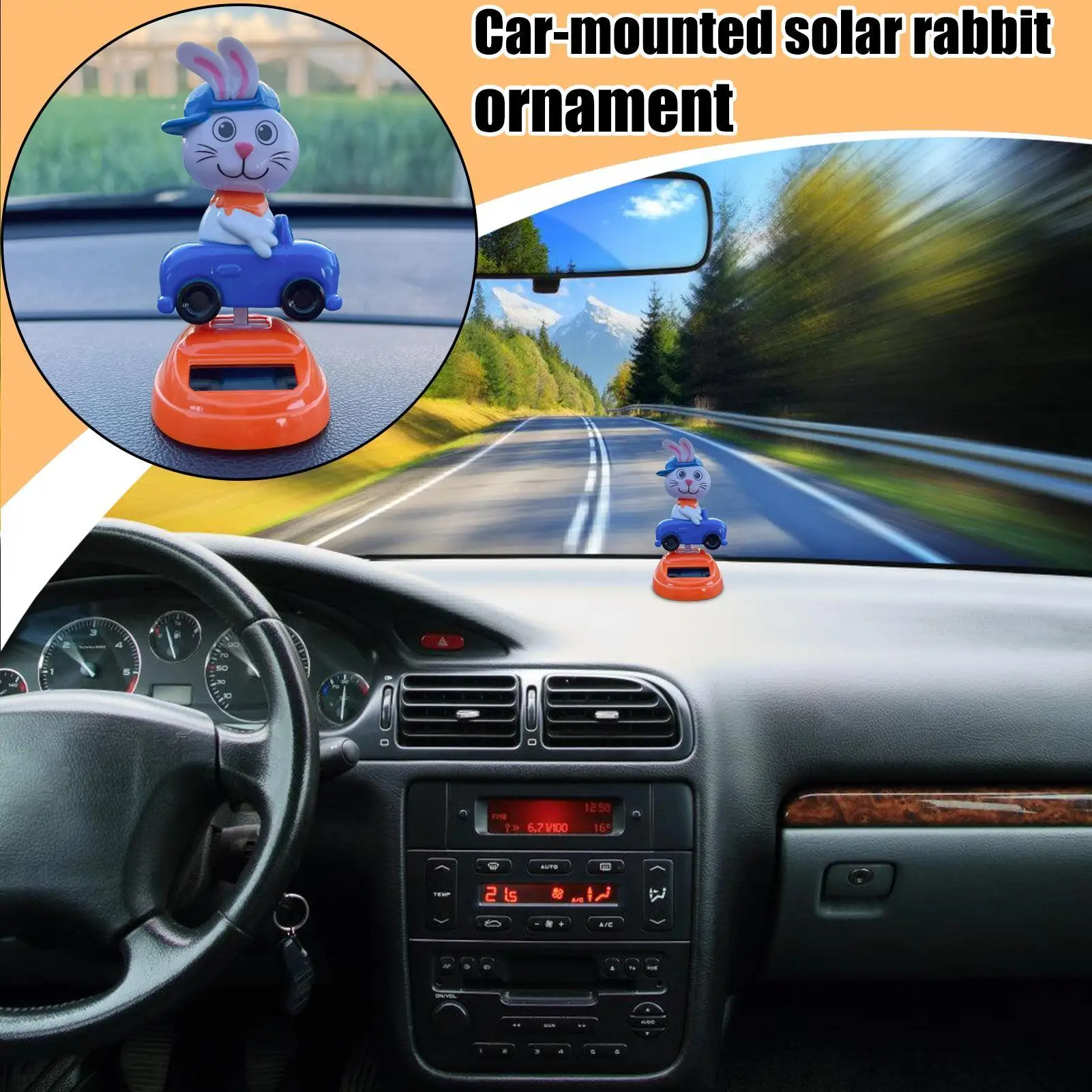 Brinquedos de dança movidos a energia solar coelho agitando boneca brinquedo decoração figuras de coelho para carro mesa de escritório festa favores casa