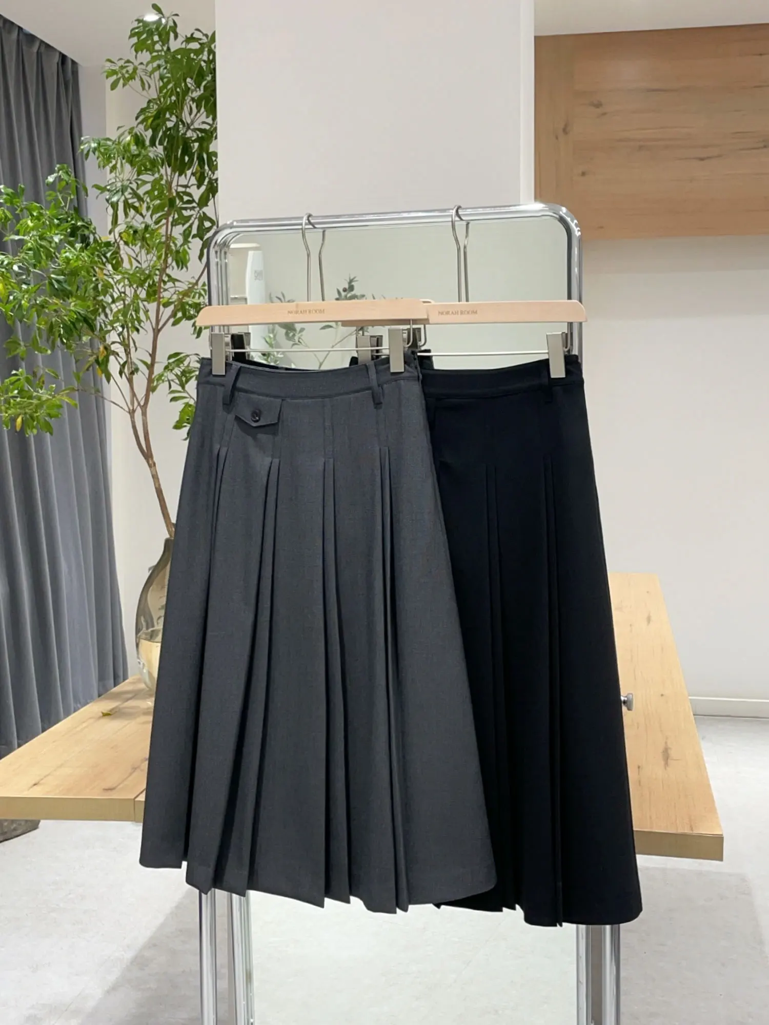 

Nok Xiaola, зима 2024, корейская шерстяная юбка, школьная клетчатая юбка, юбка трапециевидной формы с высокой талией для женщин