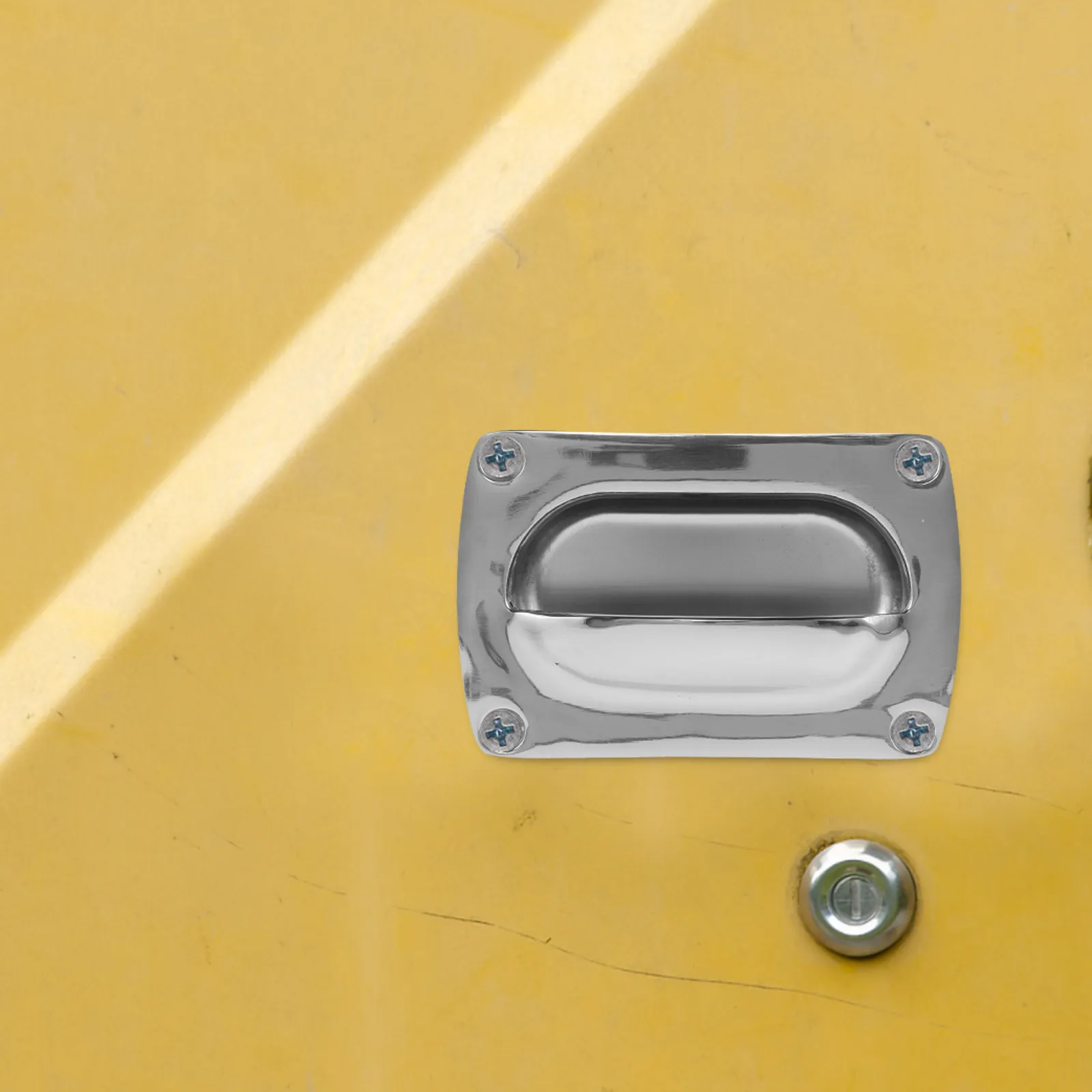 Boat Grab Handle Stainless Steel Marine Rectangular Hatch Pull Handle Flush Recessed Grip for Boat Deck Yacht Drawer Floor