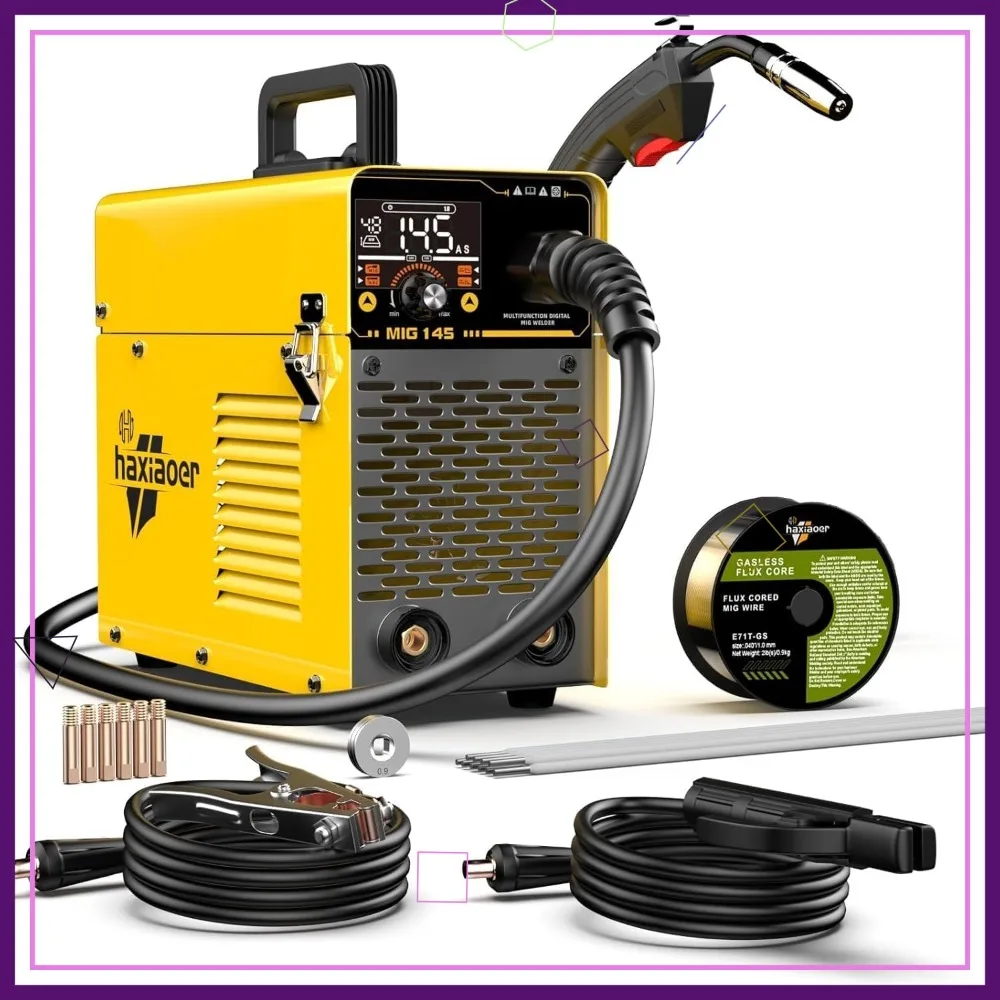 

LCD Digital Display 110V MIG TIG Stick 3-in-1 Welding Machine with Synergy for Home Auto Metal Repair