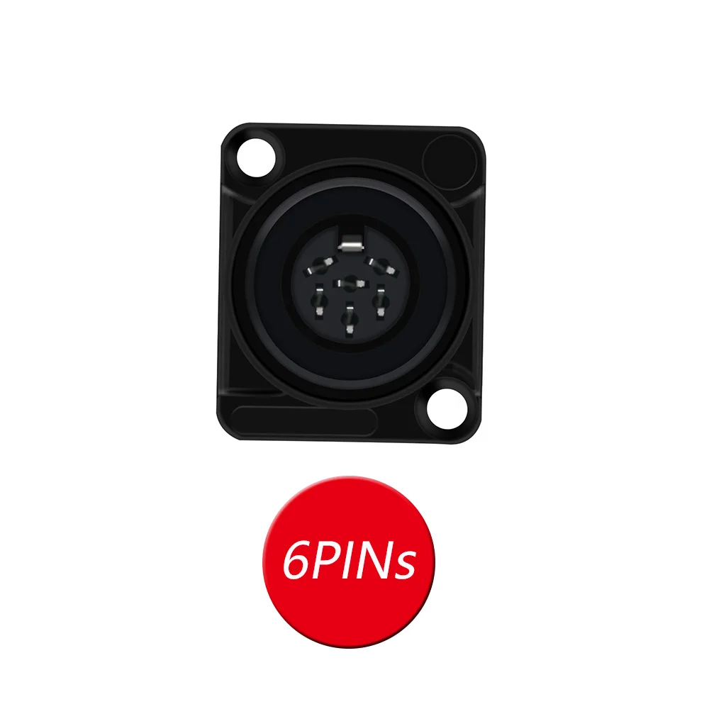 1Pc D-Type Din Connector 5Pin Din Socket Panel Mount Socket Kabel Connector Solderen Digitale Microfoon Converter - afbeelding 1