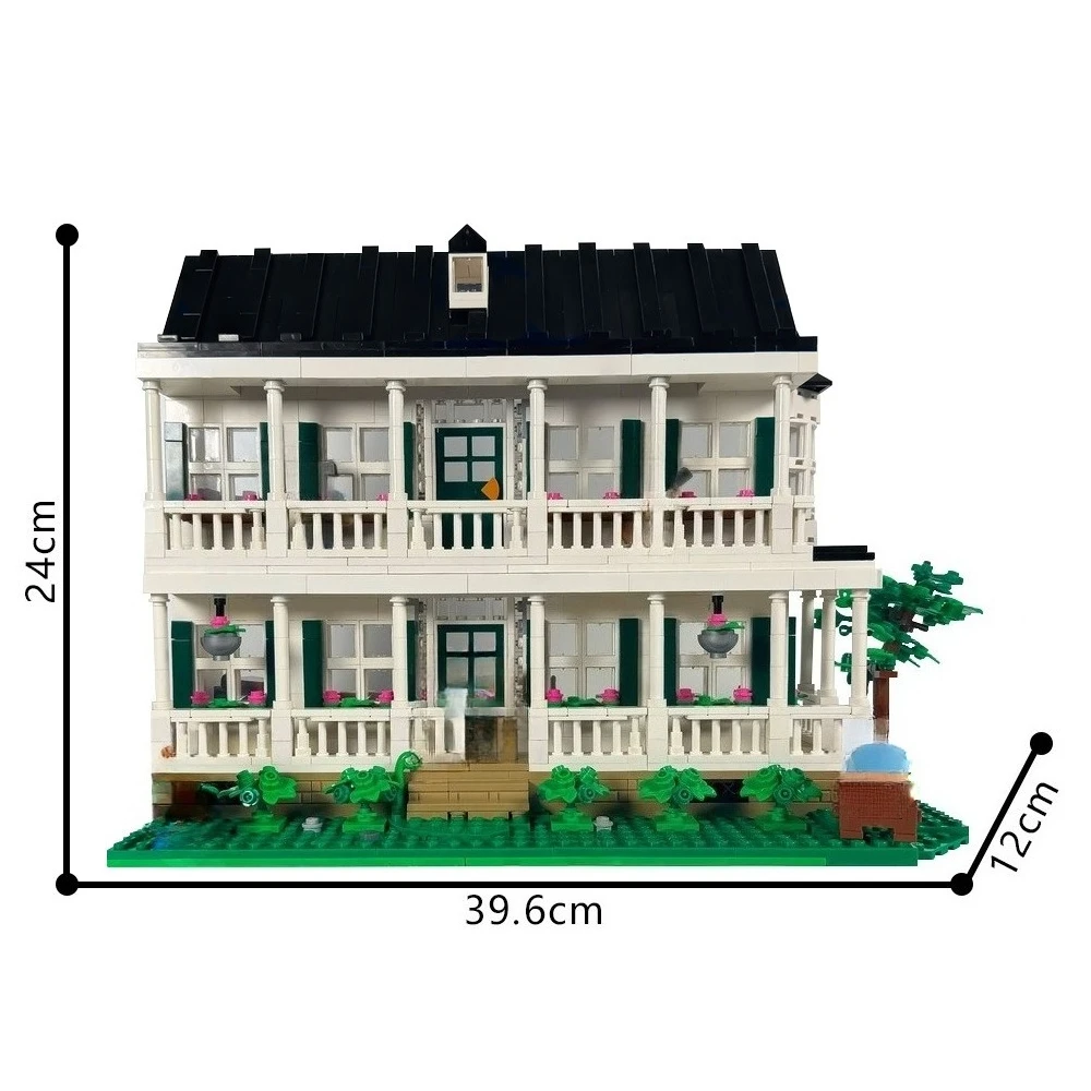 MOC – blocs de construction de maison de ville, scène de film, modèle Gumpeds, familles, briques d'architecture de maison, bricolage, jouet assemblé, cadeau pour enfants