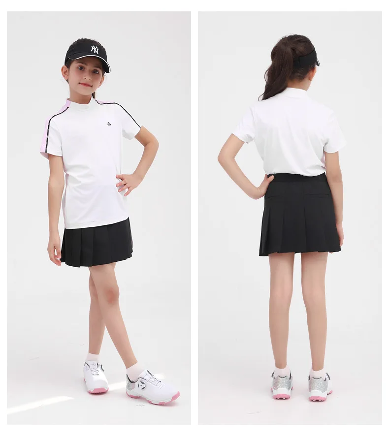 

PGM Women Golf Skirts Casual Pleated Skirt Athletic Girl Badminton Table Tennis High Waist Wear Sports Short Skirt QZ069