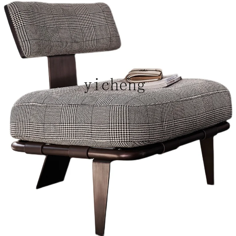 

YY Minimalist Living Room Single-Seat Sofa Chair Retro Balcony Modern Fabric Lazy Bone Chair