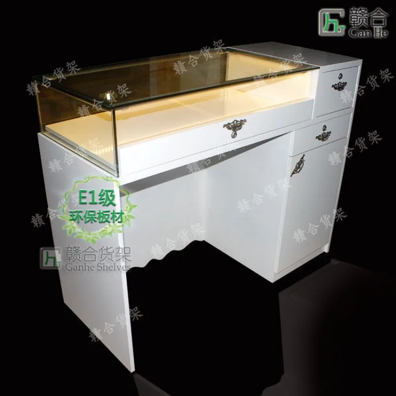 Jewelry display case counter checkout page Multifunctional checkout stand Showcase display case glass case